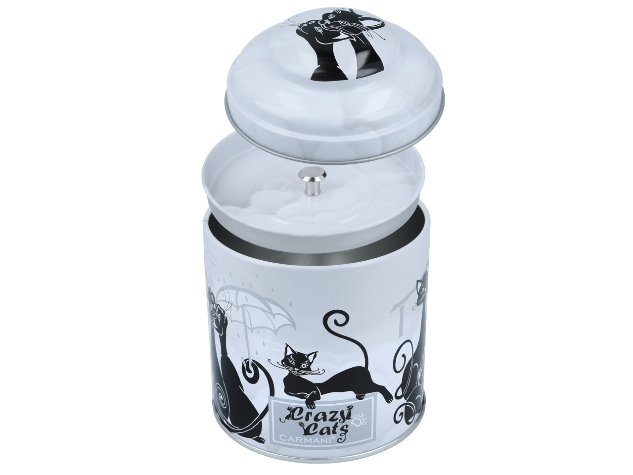 ➔ Barattolo contenitore in latta - Crazy Cats - Cucina - Carmani