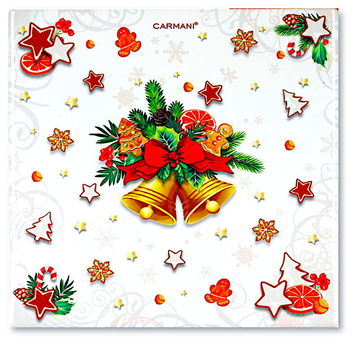 ➔ Square ceramic trivet - Christmas decoration - kitchen - Carmani