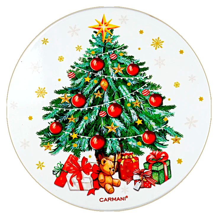 ➔ Runder Untersetzer aus Keramik - Elegantes Weihnachten - Küche - Carmani