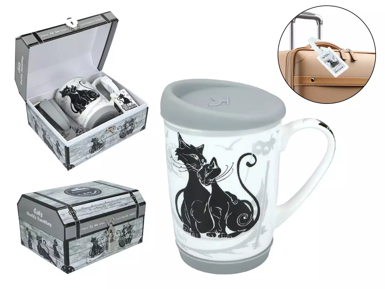 ➔ Tazza -Travelling - Crazy Cats, Venezia (CARMANI)