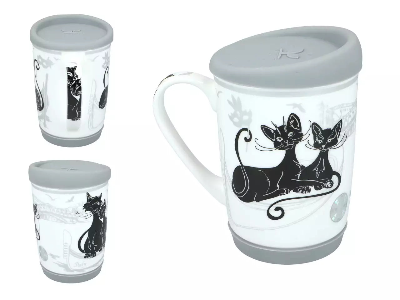 ➔ Tazza -Travelling - Crazy Cats, Venezia (CARMANI)