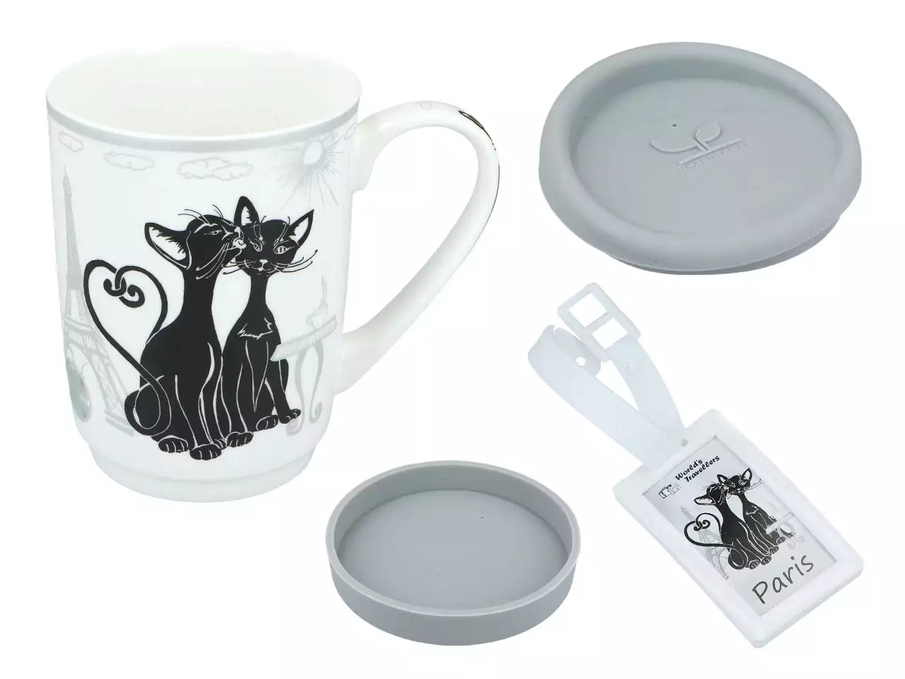 ➔ Tazza -Travelling - Crazy Cats, Parigi (CARMANI)