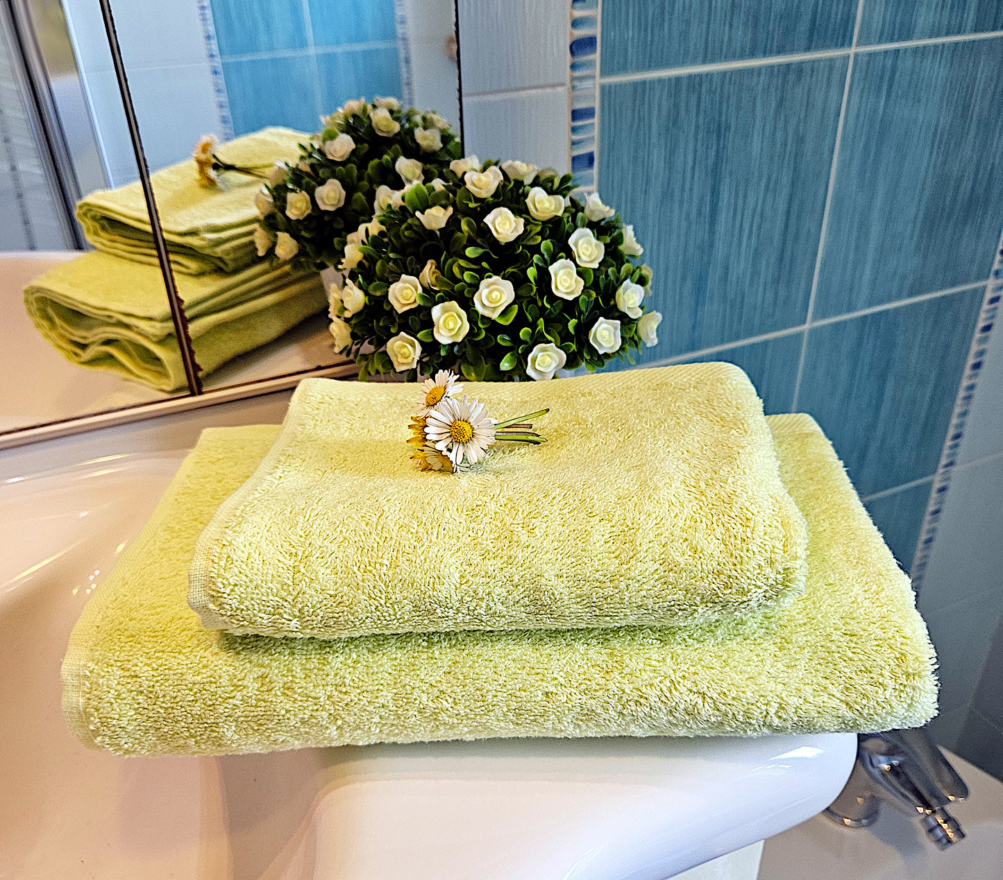 ➔ Set asciugamani bagno in spugna - viso+ospite - Equart