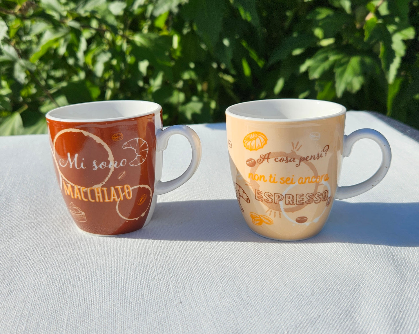 ➔ Set con 2 tazzine 70 ml - confezione a macchina da caffè - Art from Italy