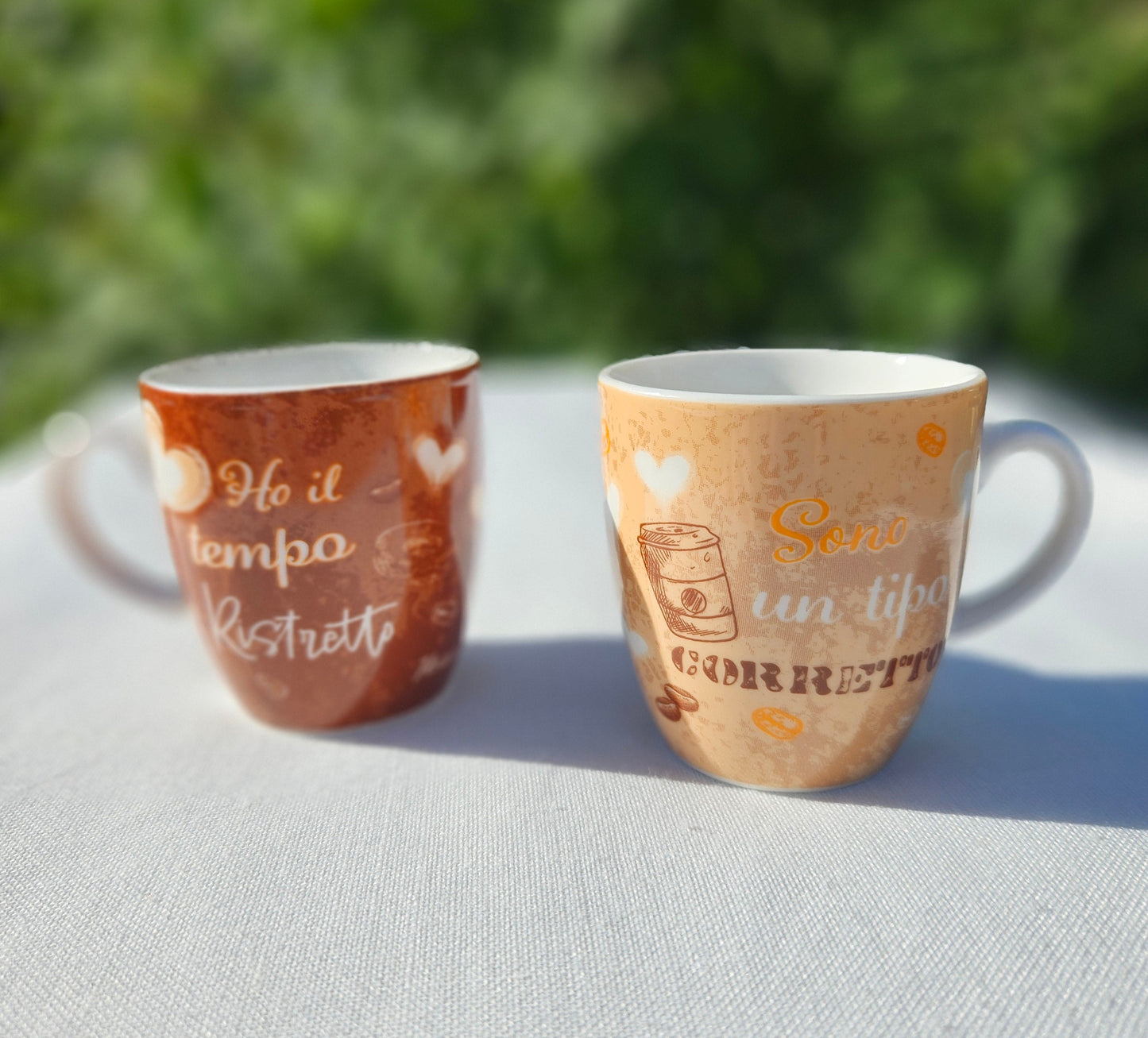 ➔ Set con 2 tazzine 70 ml - confezione a macchina da caffè - Art from Italy