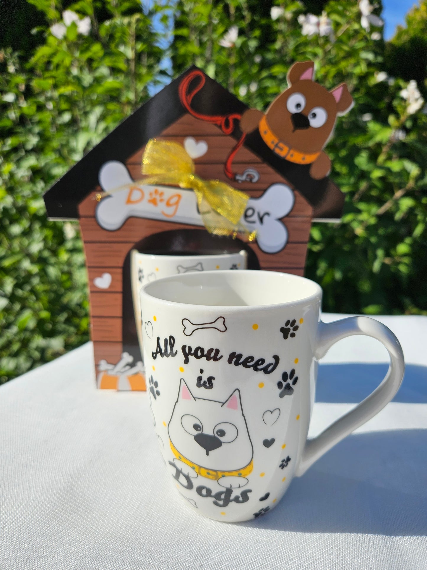 ➔ Tazza in porcellana 300 ml con decori cagnolini - Art from Italy