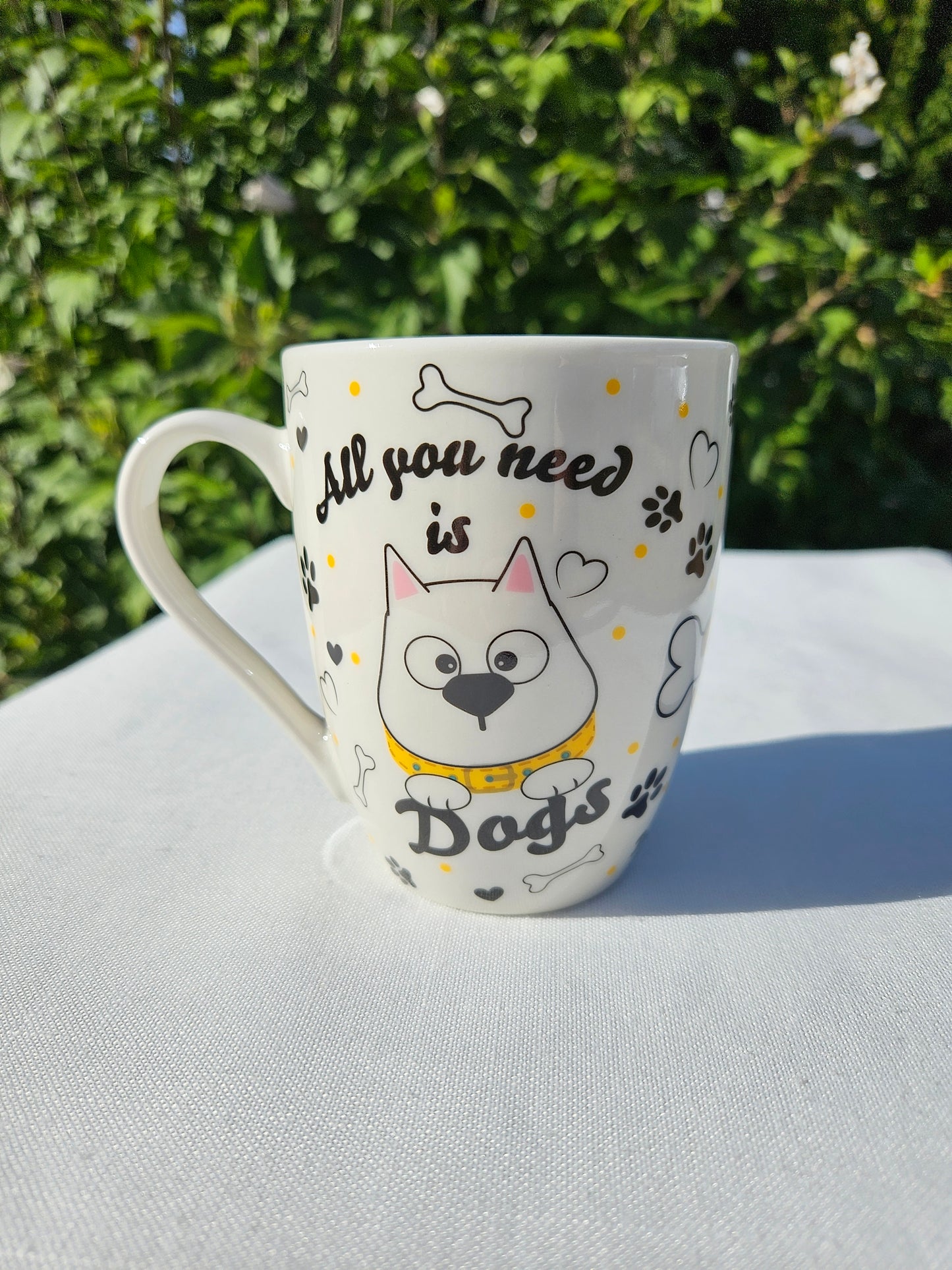 ➔ Tazza in porcellana 300 ml con decori cagnolini - Art from Italy