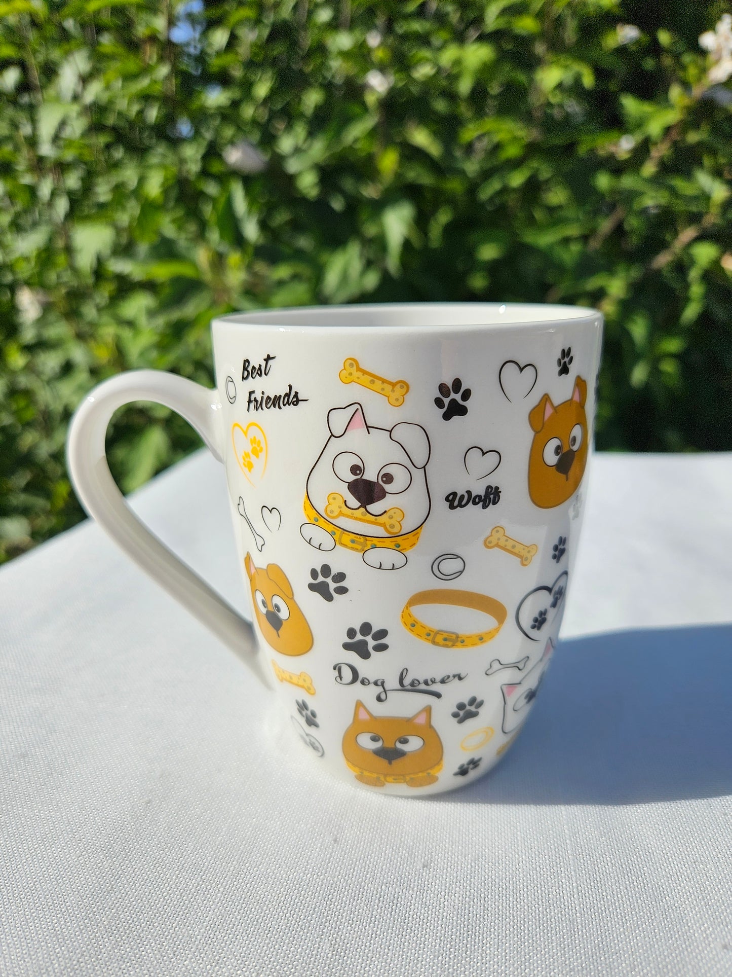 ➔ Tazza in porcellana 300 ml con decori cagnolini - Art from Italy