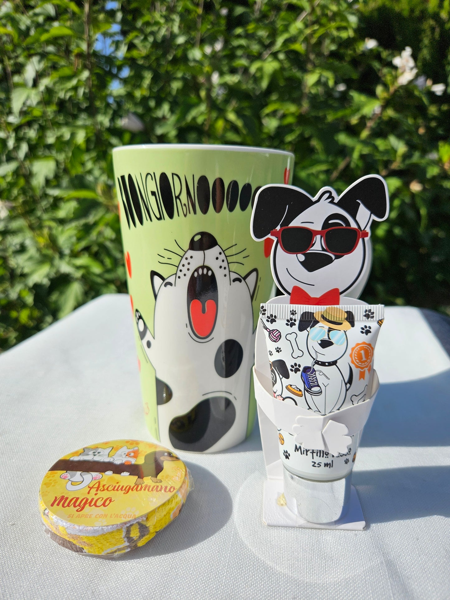 ➔ Set tazza con crema mani 25ml e mini asciugamano magico - Art from Italy
