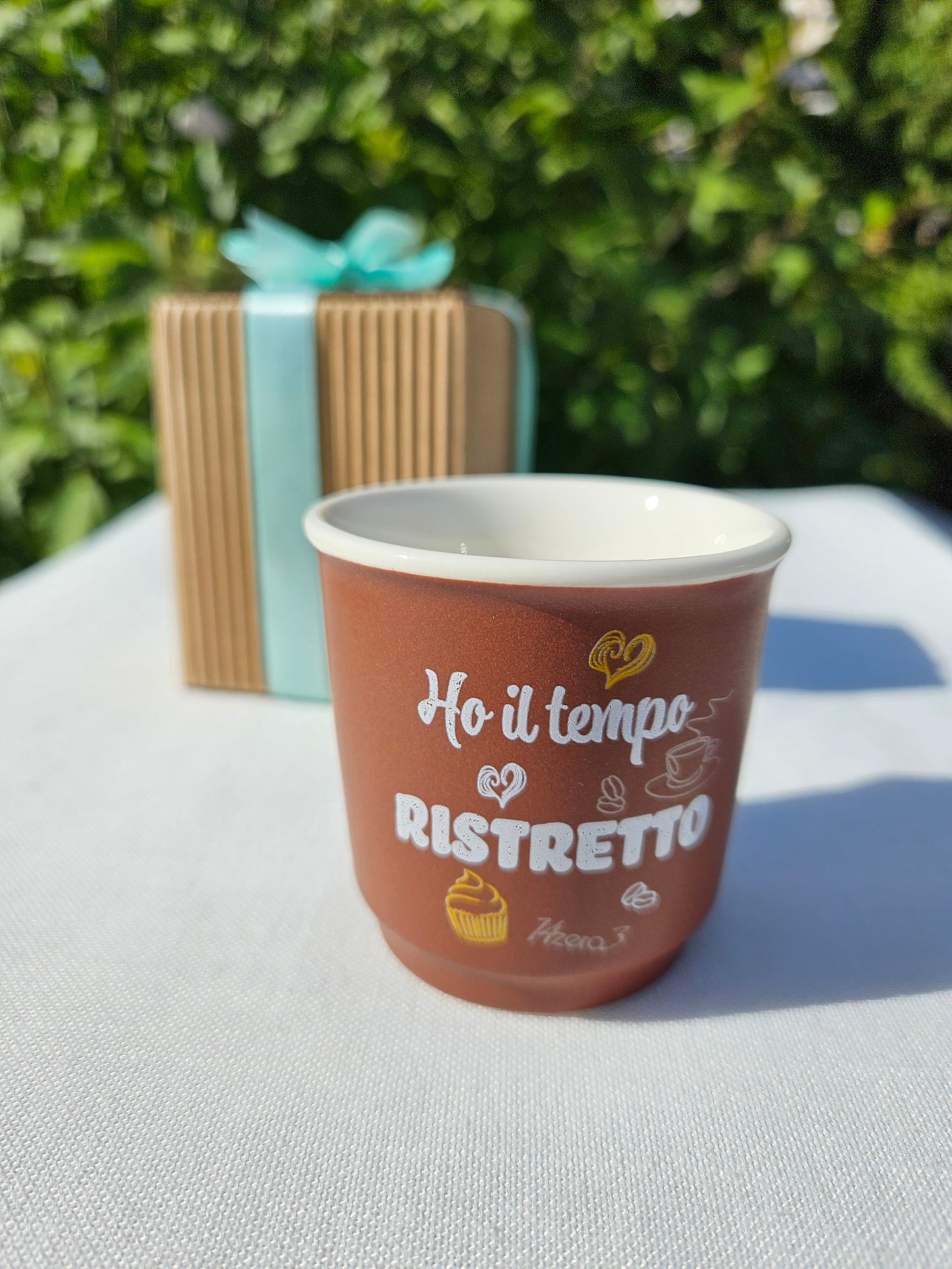 ➔ Bicchierino da caffè 90 ml in porcellana con scritte - Art from Italy