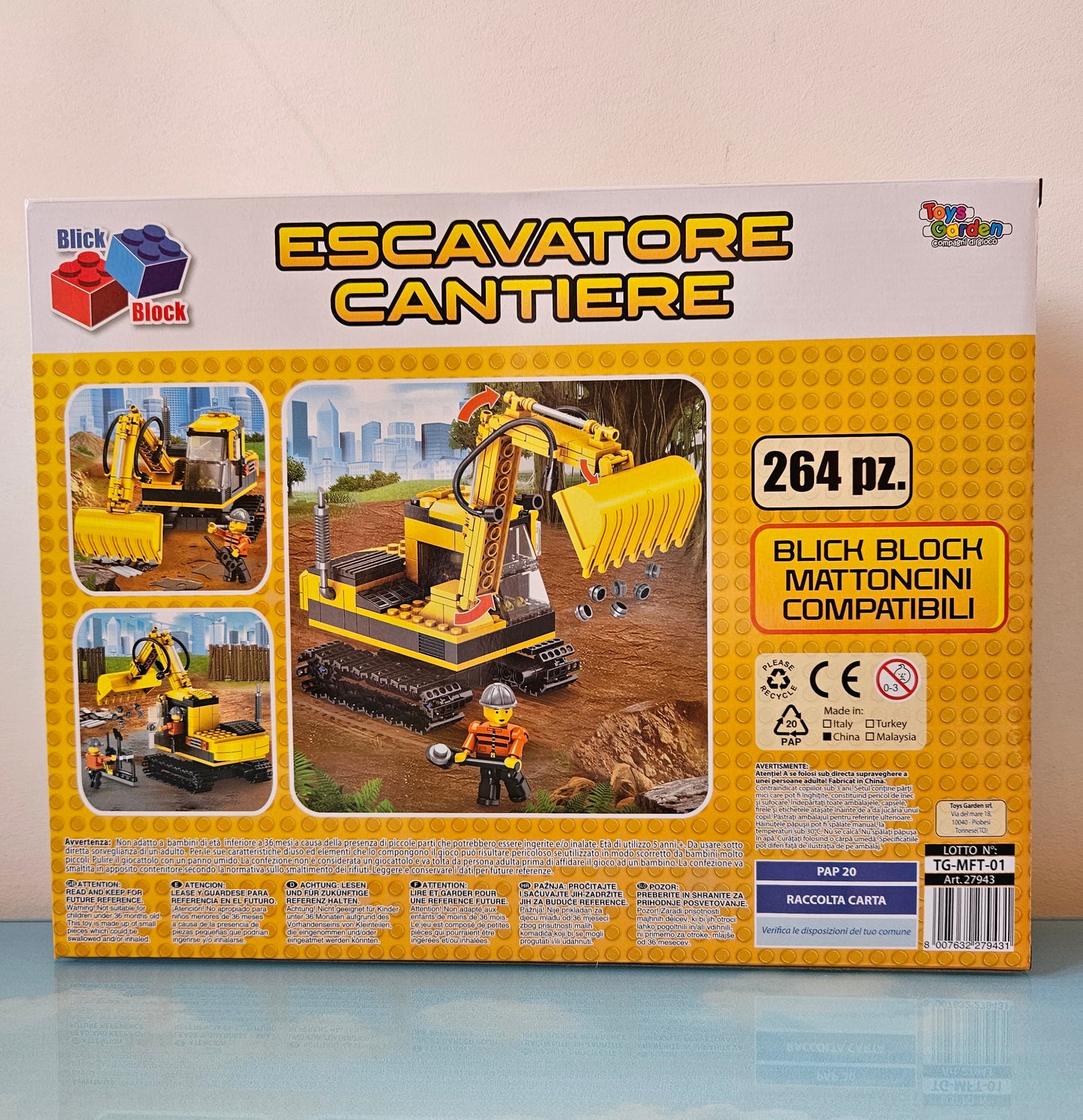 ➔ Giocattolo - Costruzioni - Escavatore cantiere 264 pz - Toys Garden