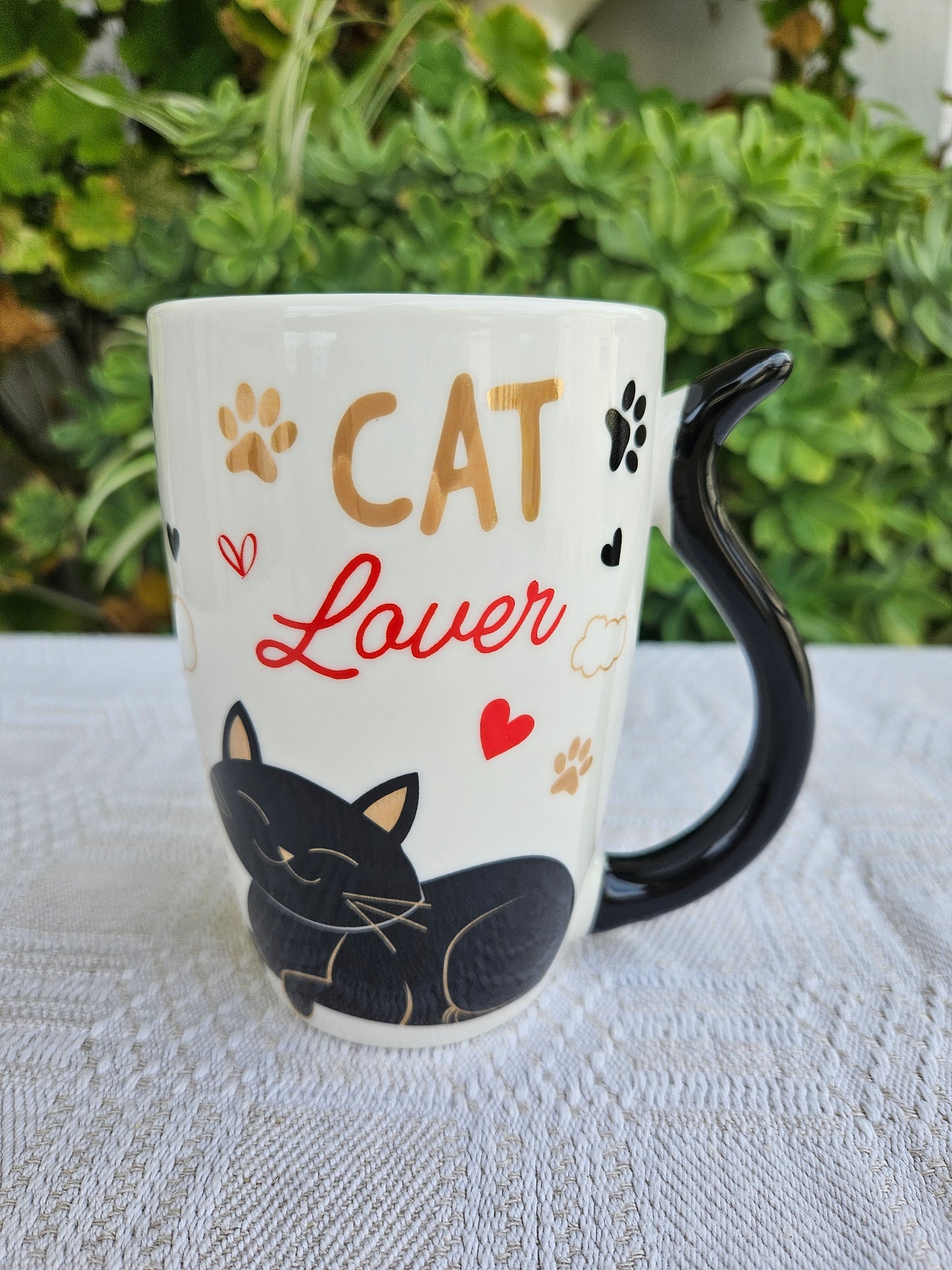 ➔ Tazza in porcellana 350 ml con manico a codina di gatto
