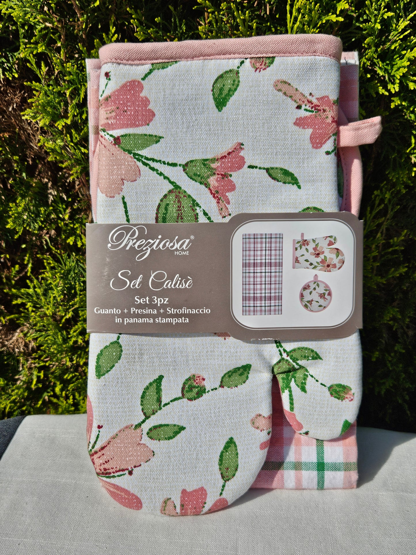 ➔ Set 3 pz Guanto + Presina + Strofinaccio - Preziosa Home