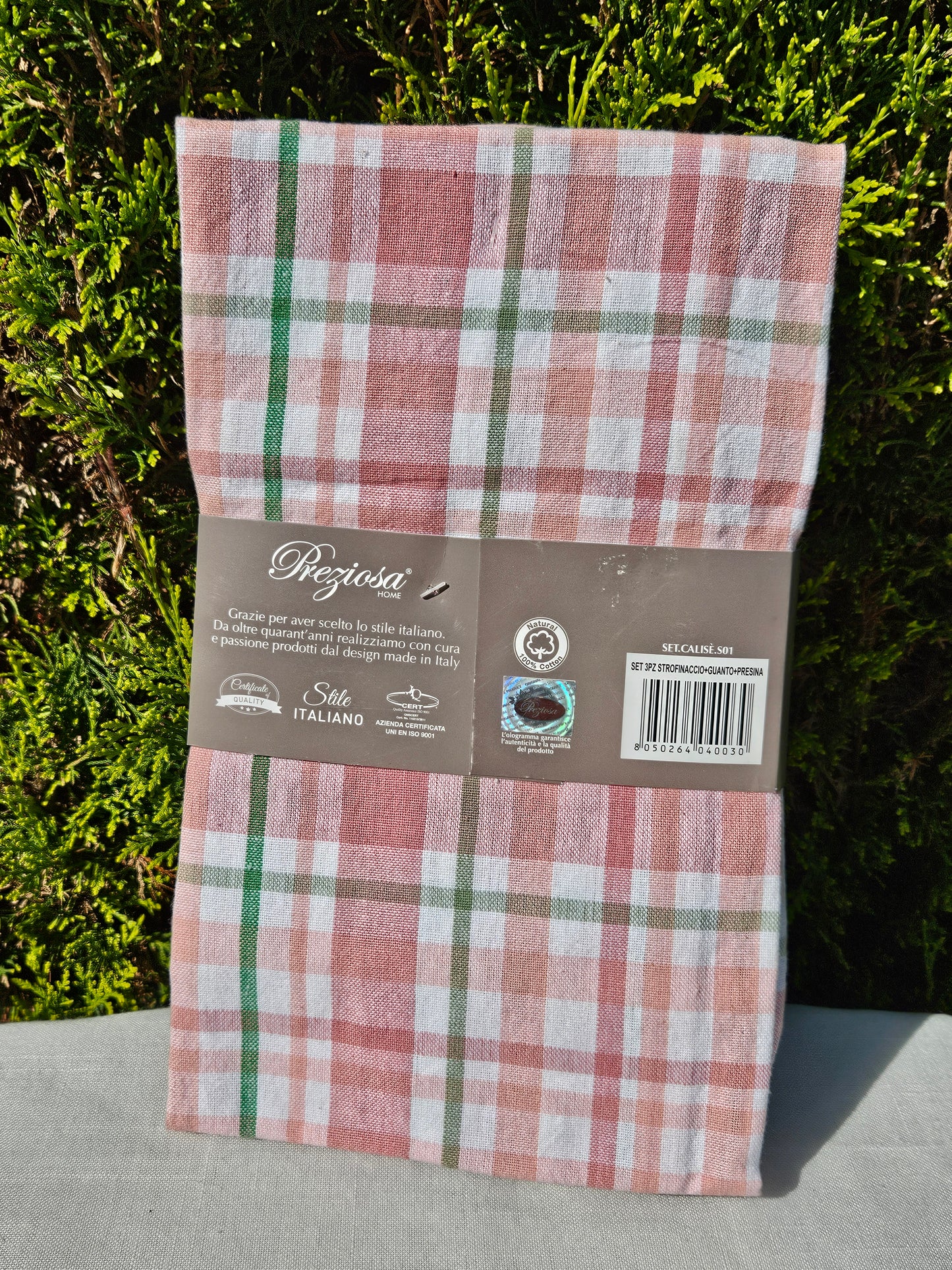 ➔ Set 3 pz Guanto + Presina + Strofinaccio - Preziosa Home