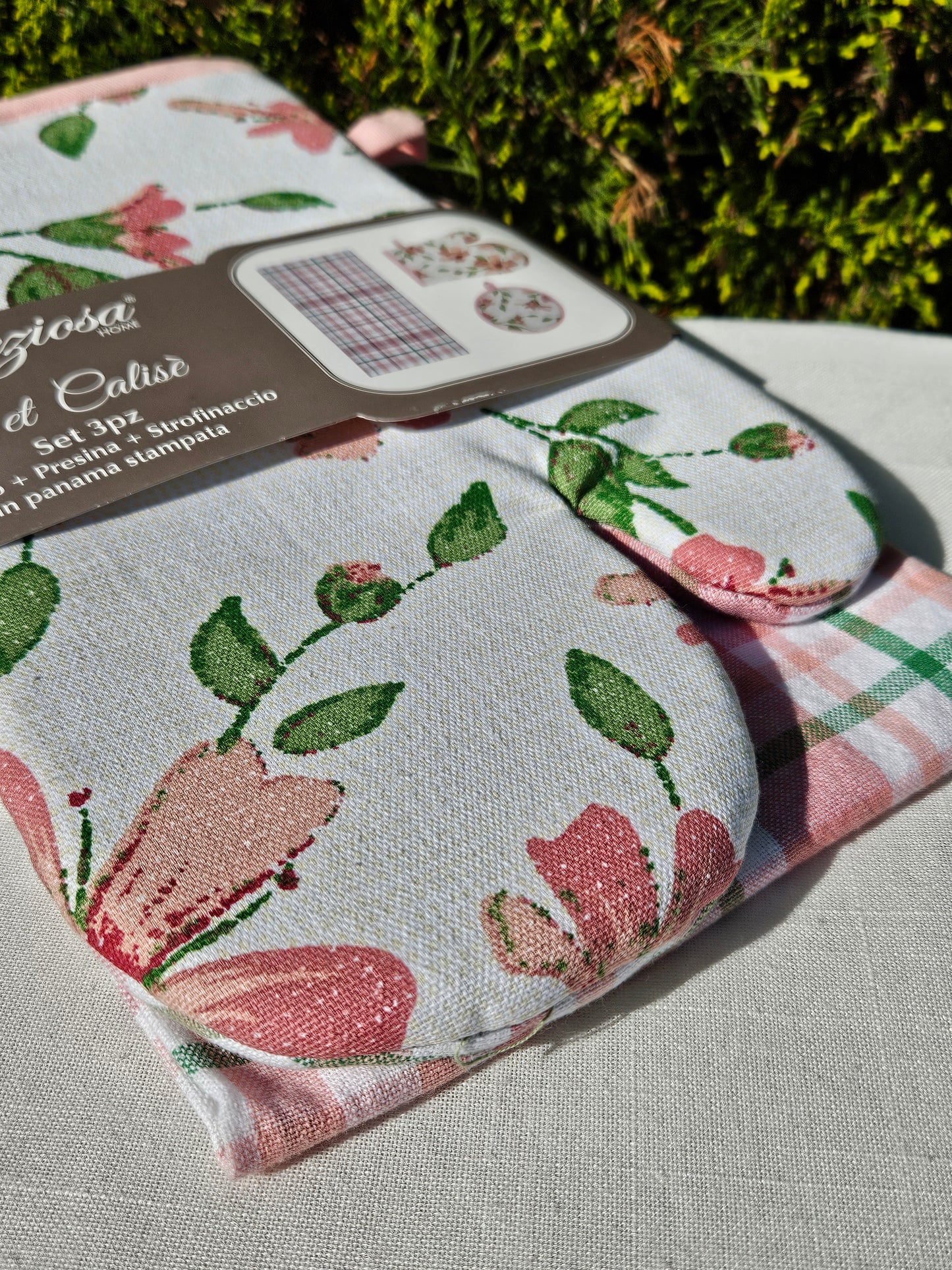 ➔ Set 3 pz Guanto + Presina + Strofinaccio - Preziosa Home