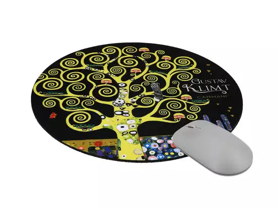 ➔ Round mouse pad - Gustav Klimt, The Tree of Life - Carmani