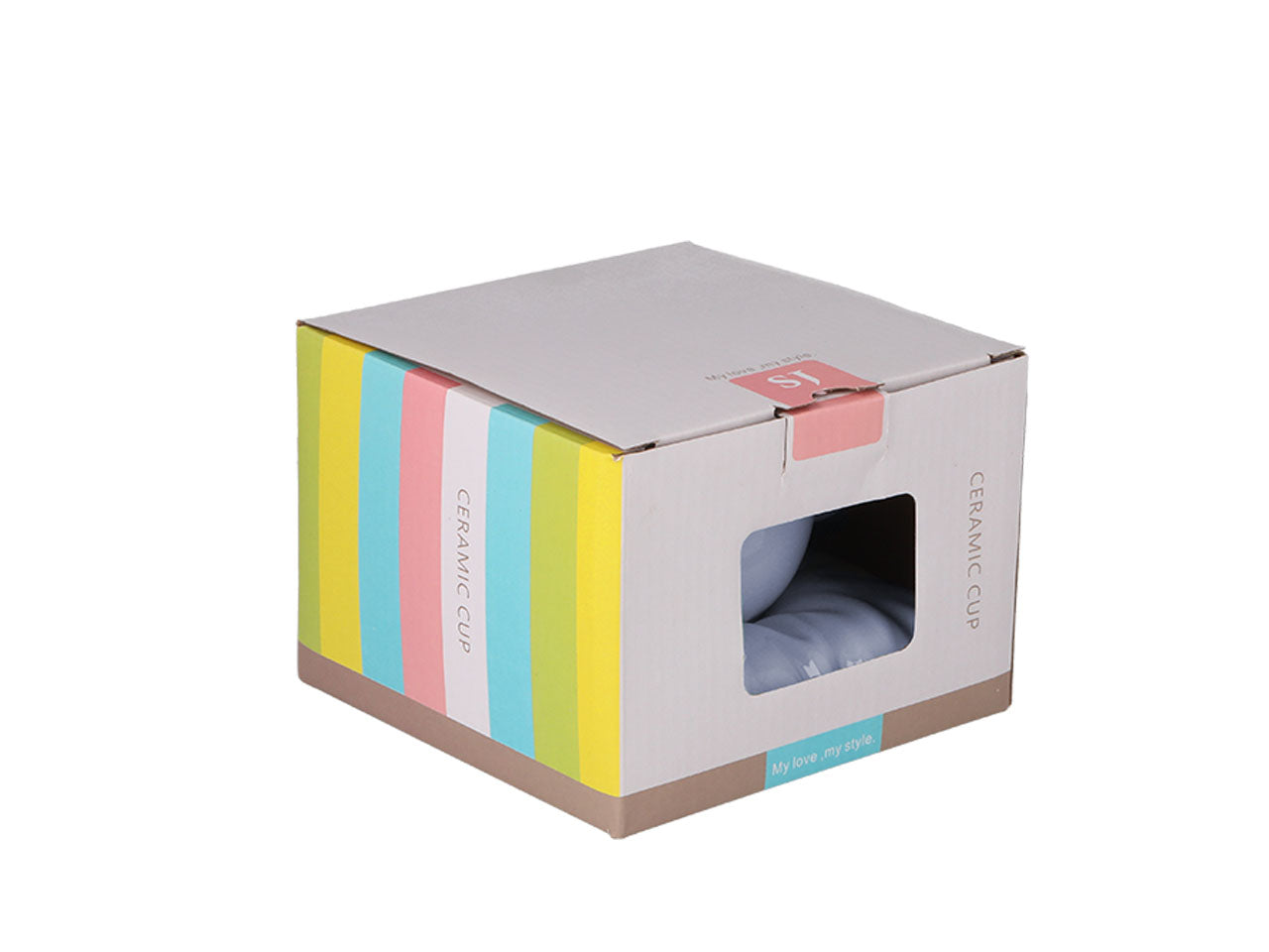 ➔ Tazza in ceramica con piattino e cucchiaino - colore lilla