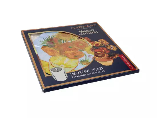 ➔Round mouse pad -Vincent van Gogh, Sunflowers- Carmani