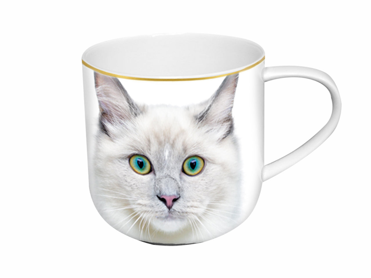 ➔ Tazza e charm/portachiavi Sweety Kitty - Gatto bianco - Carmani