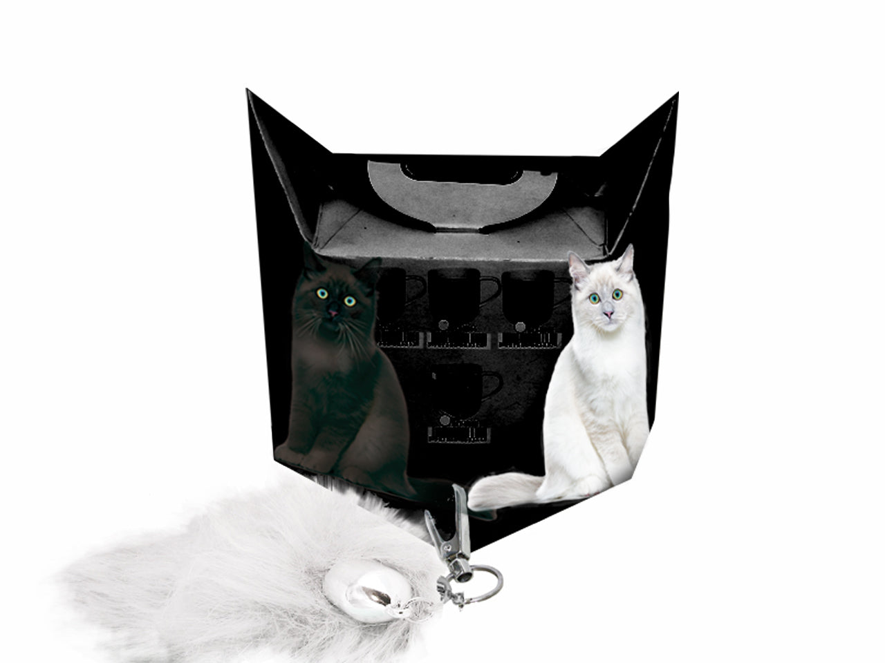 ➔ Tazza e charm/portachiavi Sweety Kitty - Gatto bianco - Carmani
