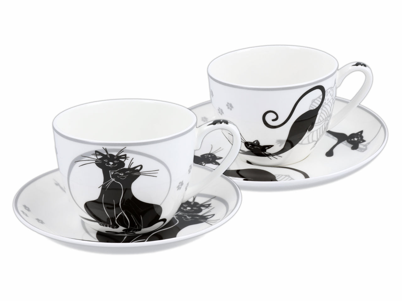 ➔ Set due tazze con i piattini - Crazy cats - Carmani