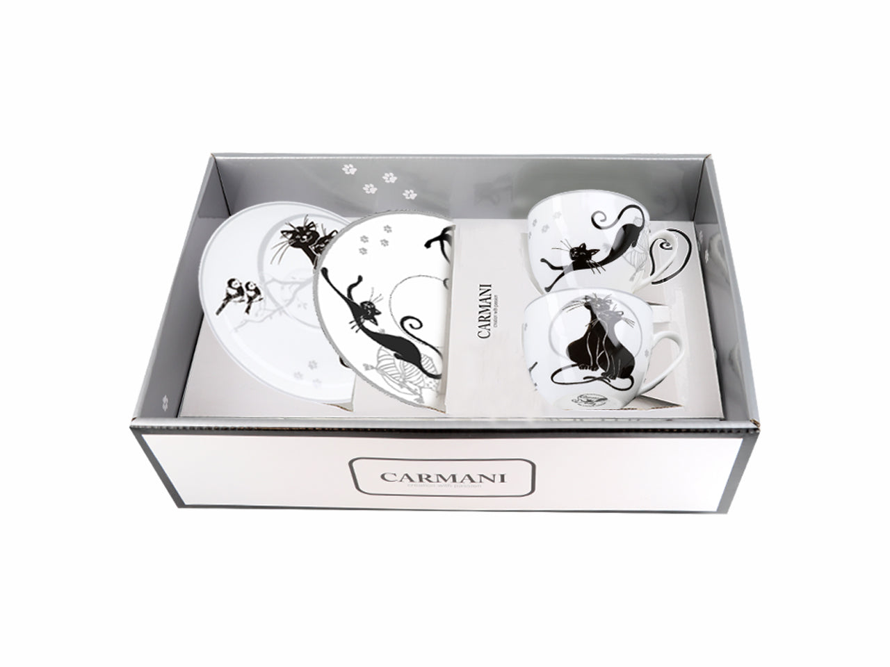 ➔ Set due tazze con i piattini - Crazy cats - Carmani