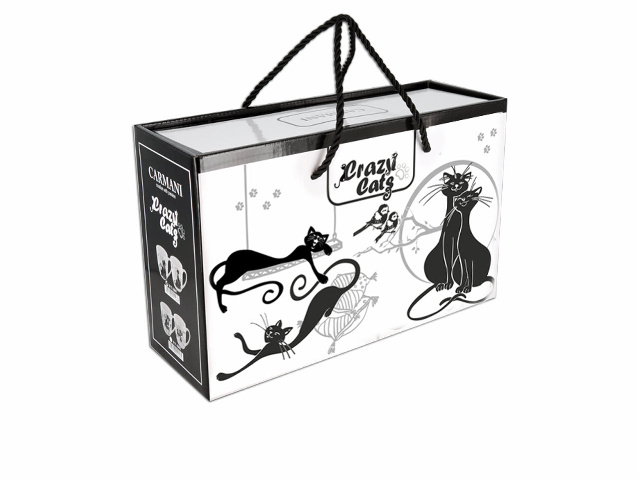 ➔ Set due tazze con i piattini - Crazy cats - Carmani