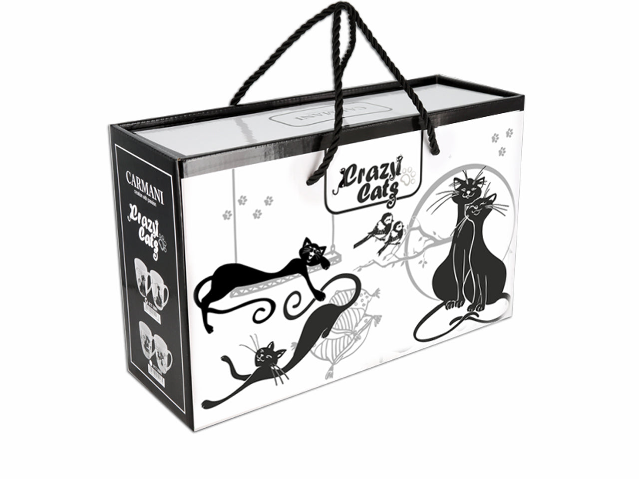 ➔ Tazza grande con piattino - Crazy cats - Gatti romanticoni - Carmani