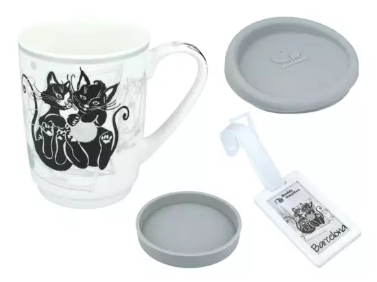 ➔ Mug -Travelling - Crazy Cats, Barcelona (CARMANI)