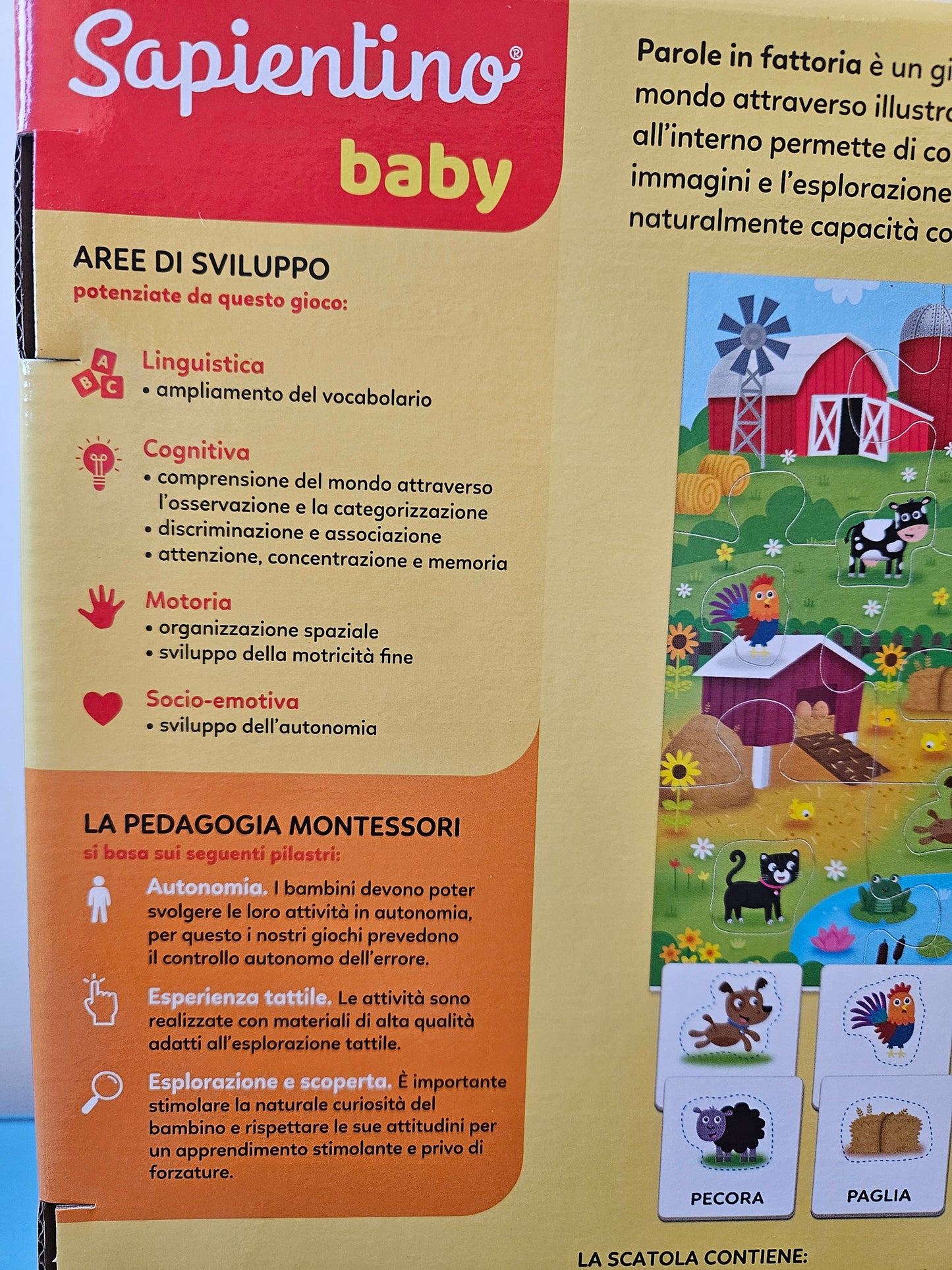 ➔ Gioco educativo Montessori Parole in fattoria - Sapientino baby- Clementoni