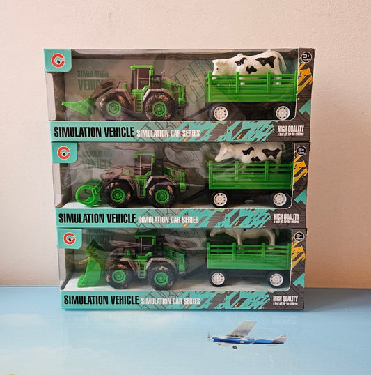 ➔ Giocattolo Trattore con rimorchio Simulation Car Series -Ginmar
