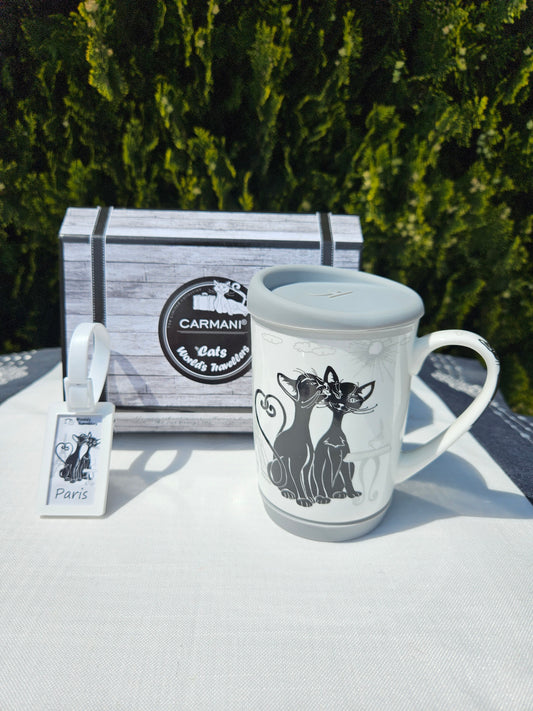 ➔ Tazza -Travelling - Crazy Cats, Parigi (CARMANI)