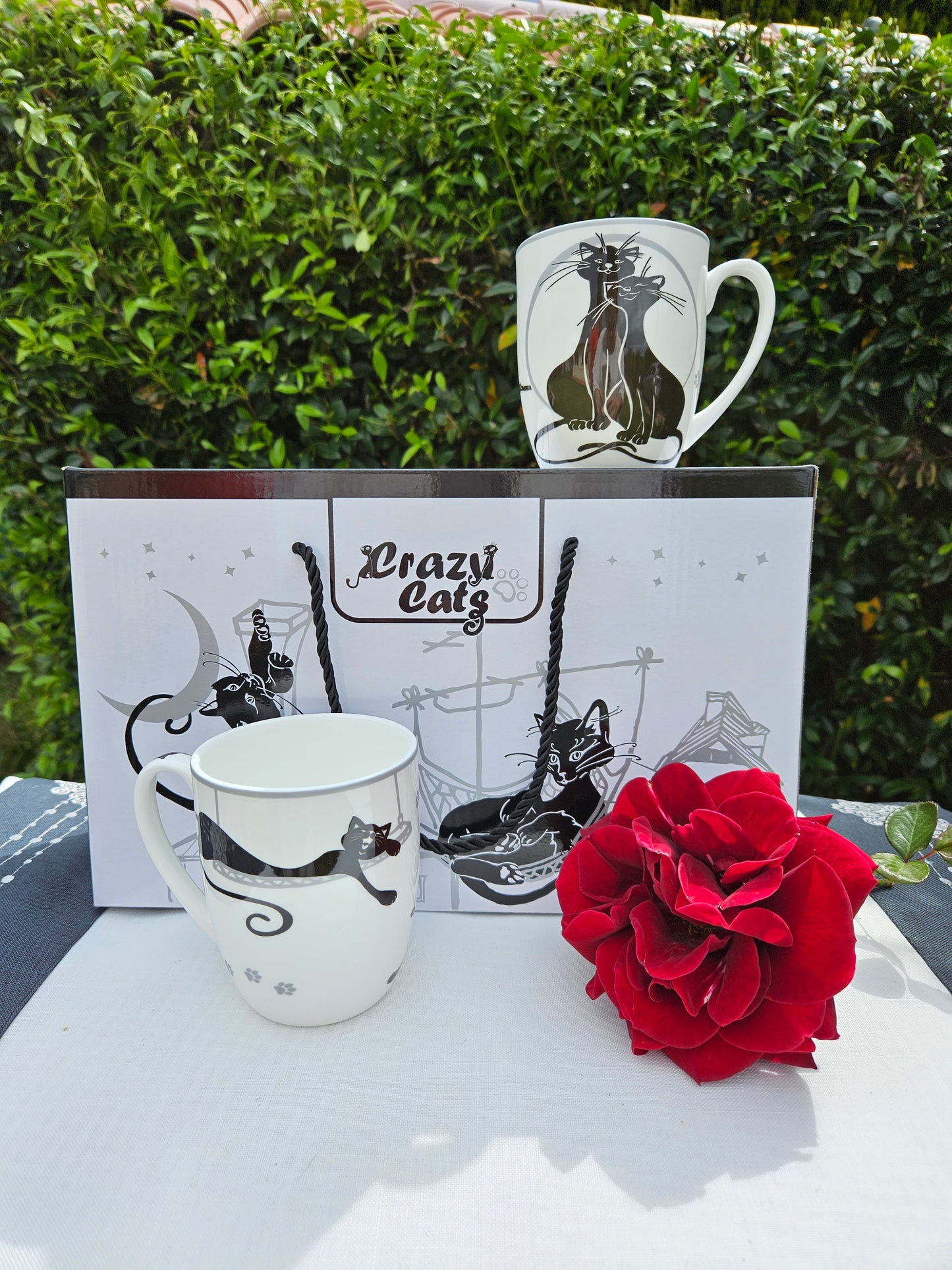 ➔ Set 2 tazze Crazy Cats - Gatti pigroni - Carmani