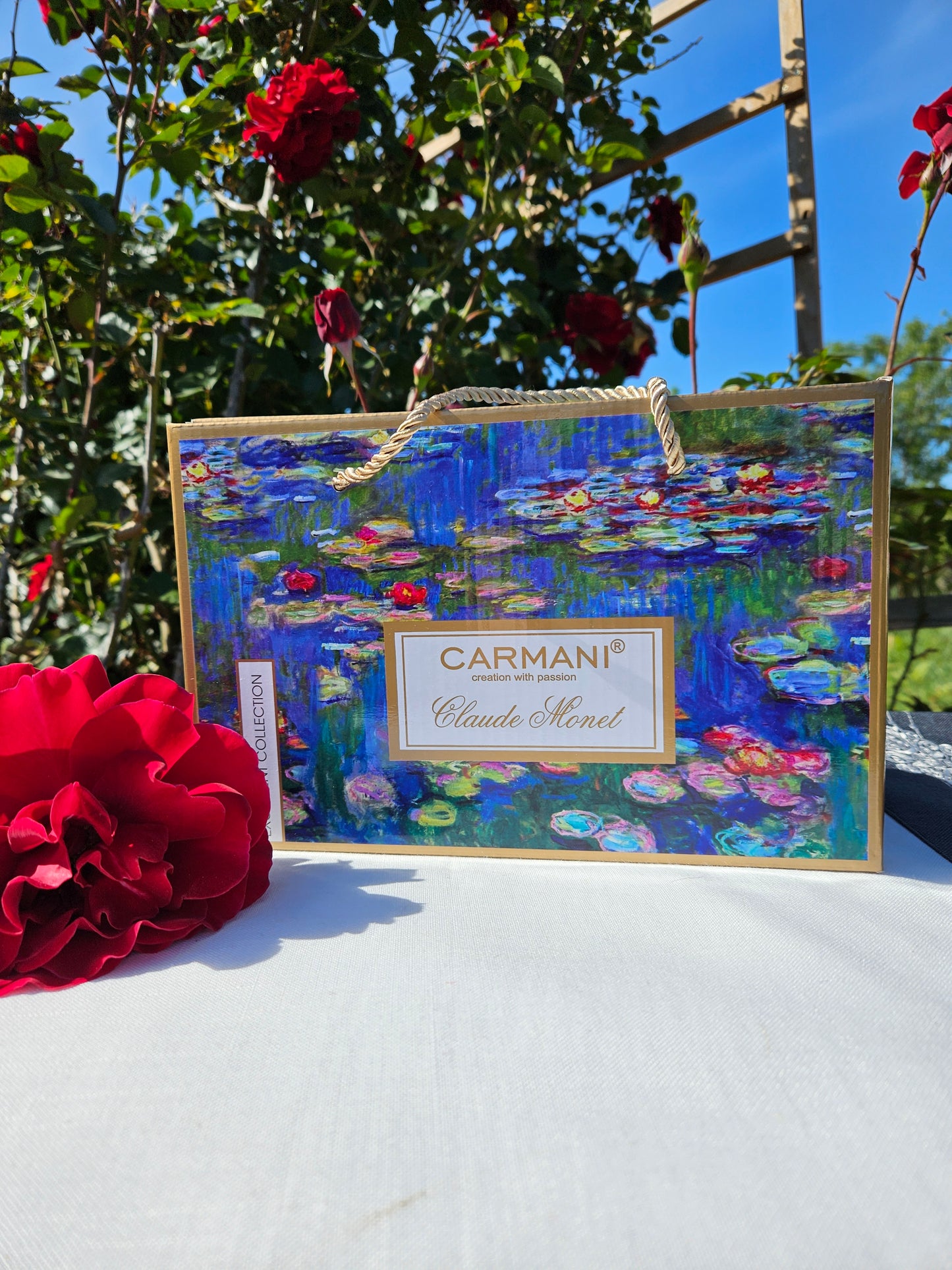 ➔ Espresso cup with saucer - Vanessa - Claude Monet, Water Lilies - Carmani