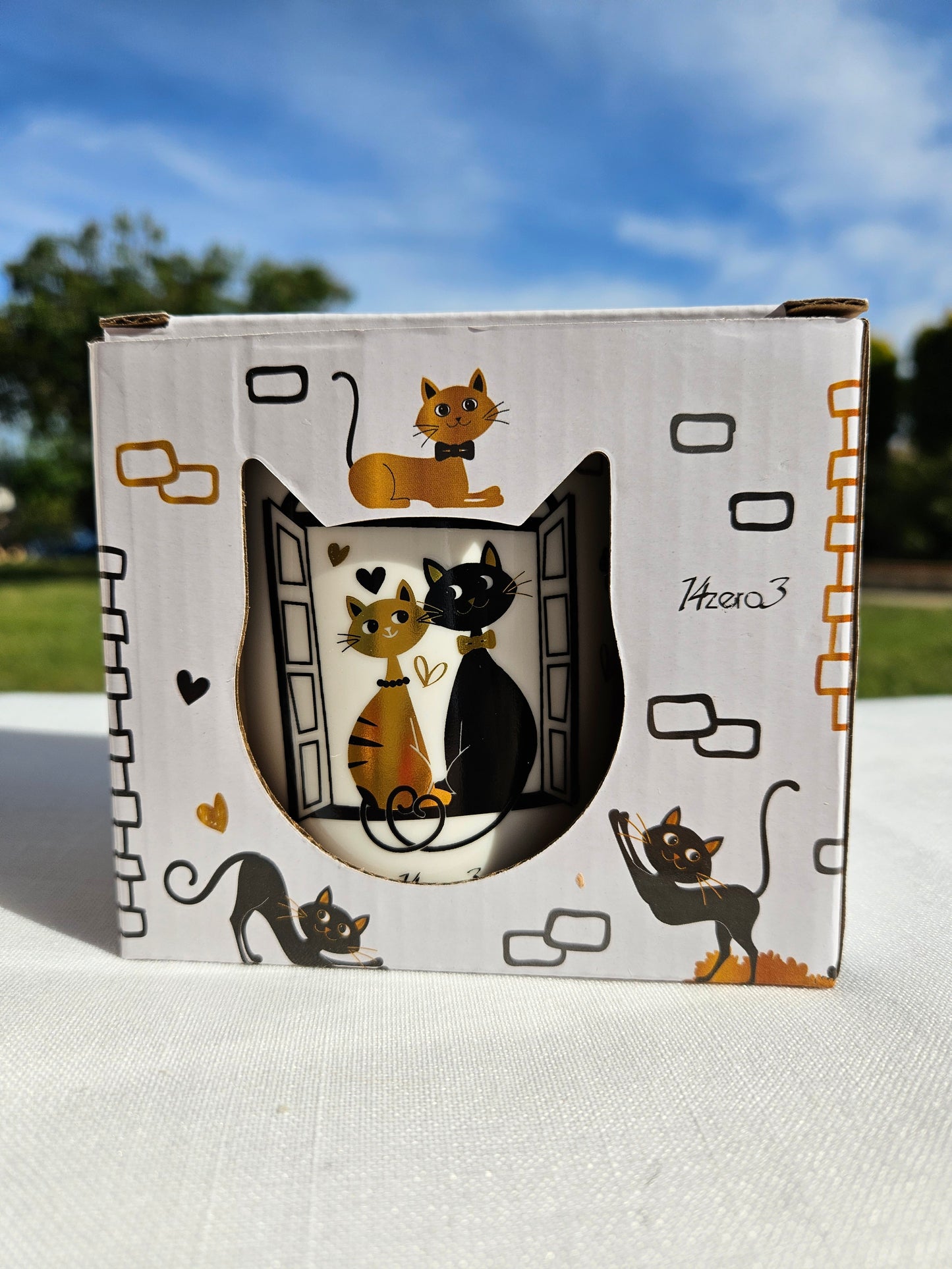 ➔ Tazza in porcellana Gatti innamorati
