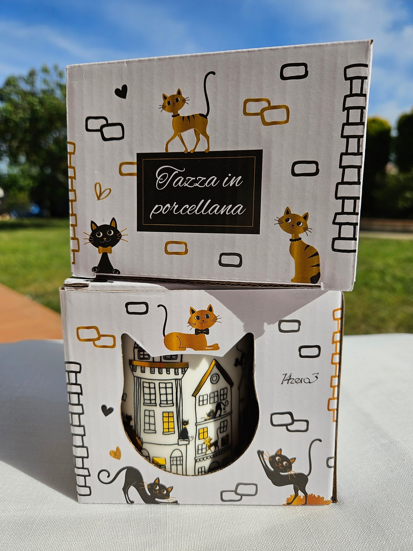 ➔ Tazza in porcellana Gatti innamorati