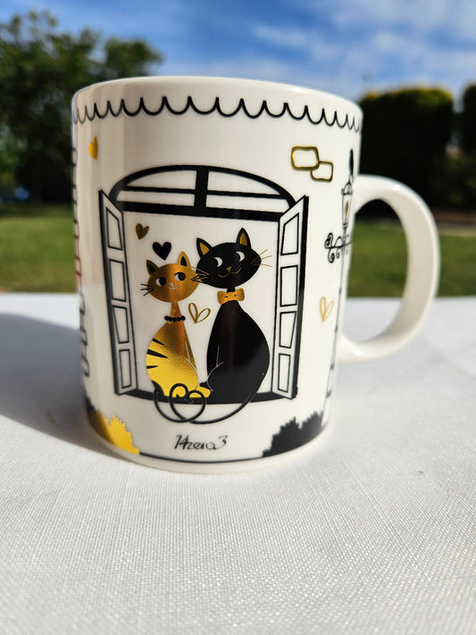 ➔ Tazza in porcellana Gatti innamorati