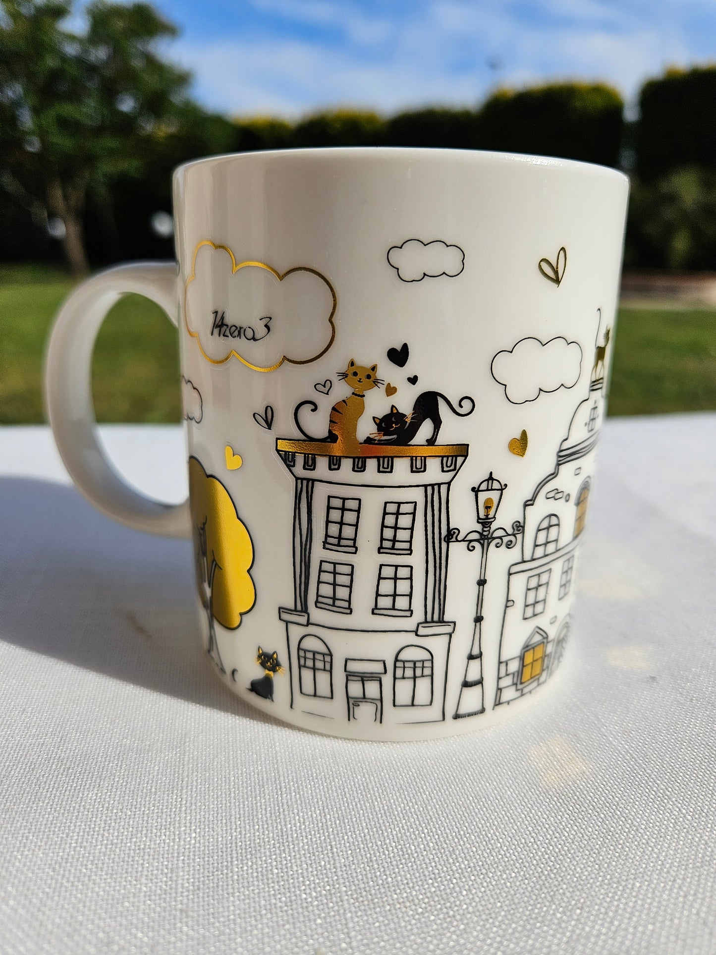 ➔ Tazza in porcellana Gatti innamorati