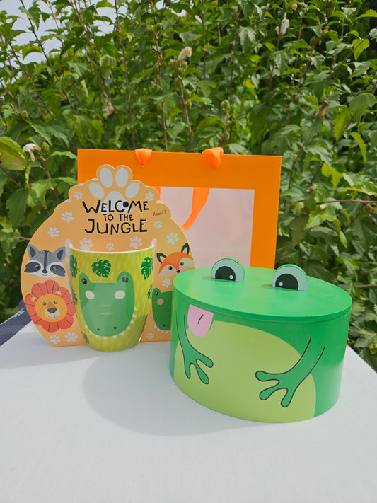 ➔ Set regalo Animaletti – Tazza in Porcellana e Scatola in Legno Colorata