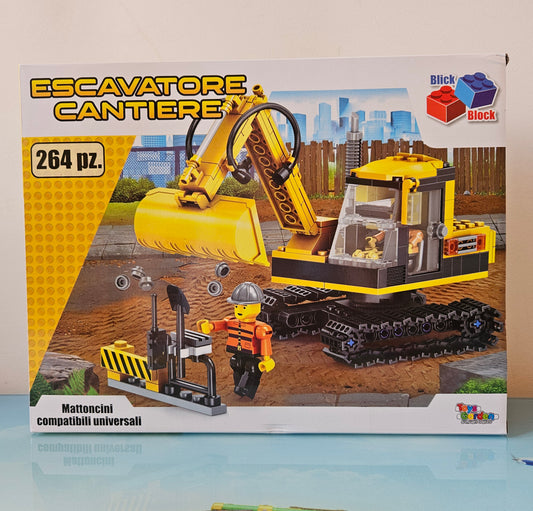 ➔ Giocattolo - Costruzioni - Escavatore cantiere 264 pz - Toys Garden