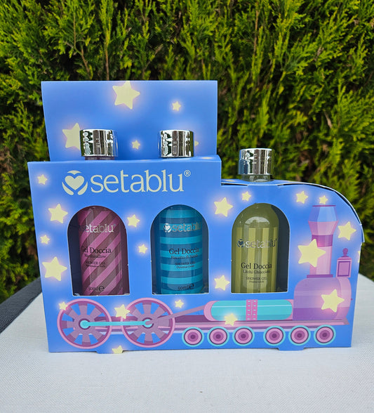 ➔Set regalo - Dolce Inverno – 3 gel doccia -Setablu