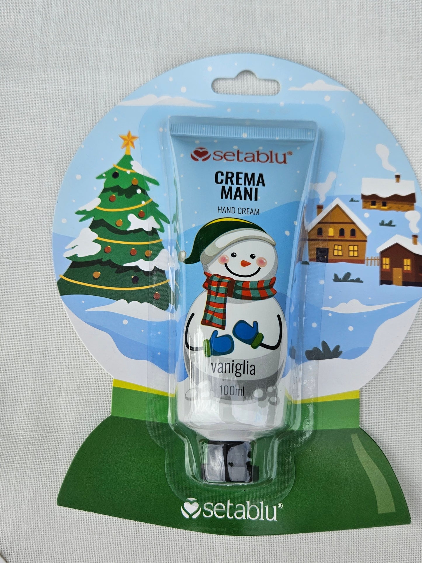 ➔ Crema mani 100 ml al profumo di vaniglia - Confezione natalizia - Setablu