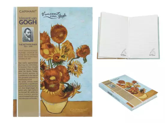 ➔ Blocknoten - Sonnenblumen, Vincent Van Gogh - Carmani 