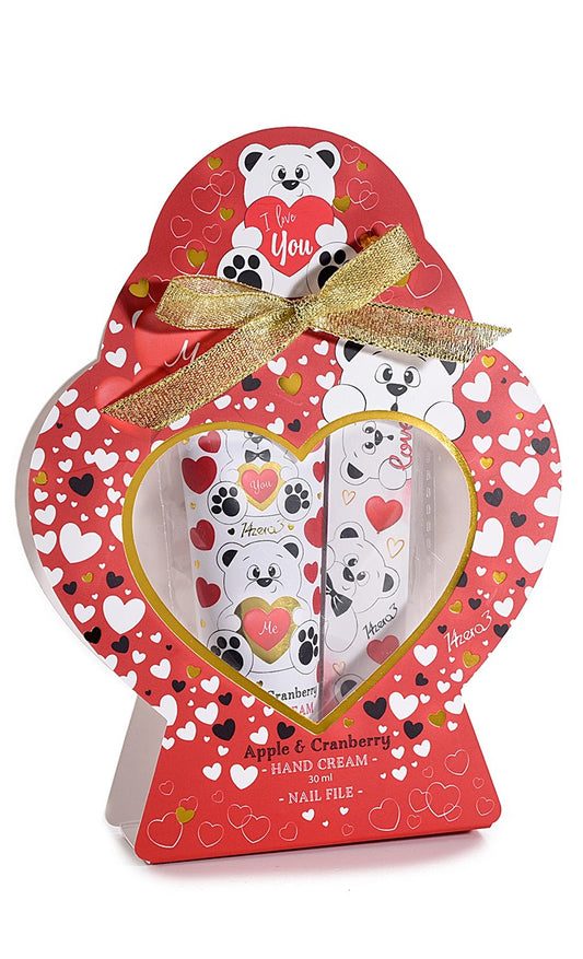 ➔ Paquet cadeau crème pour les mains et lime (paquet rouge) - Saint-Valentin -Nouveau