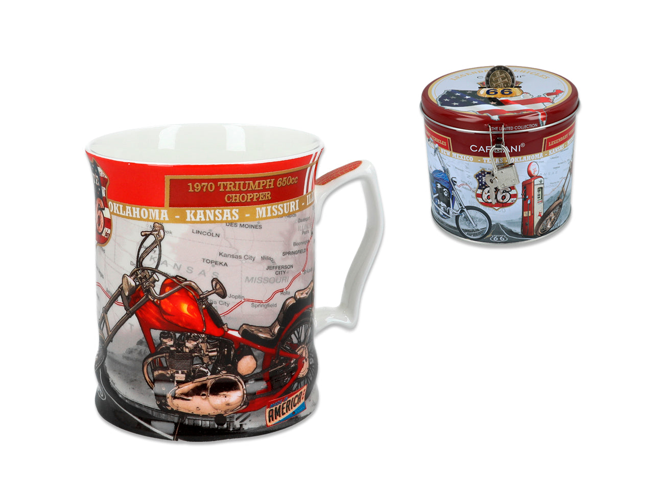 ➔ Taza Triumph 750 cc Chopper 1973 - Route 66 Carmani