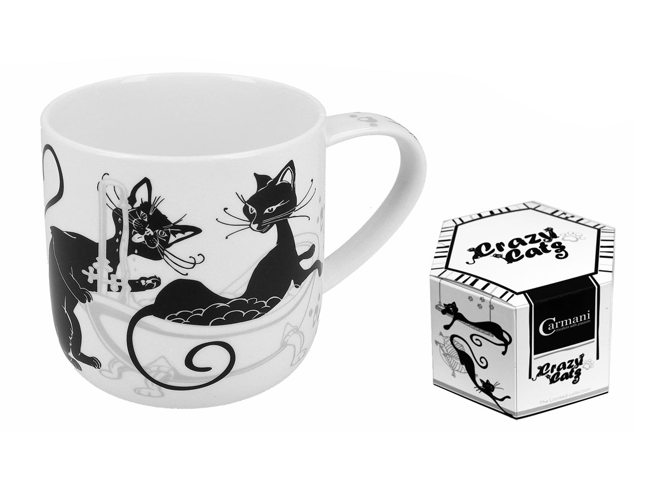 ➔ Tazza con i gatti nella vasca - Crazy Cats - Tisane - Carmani