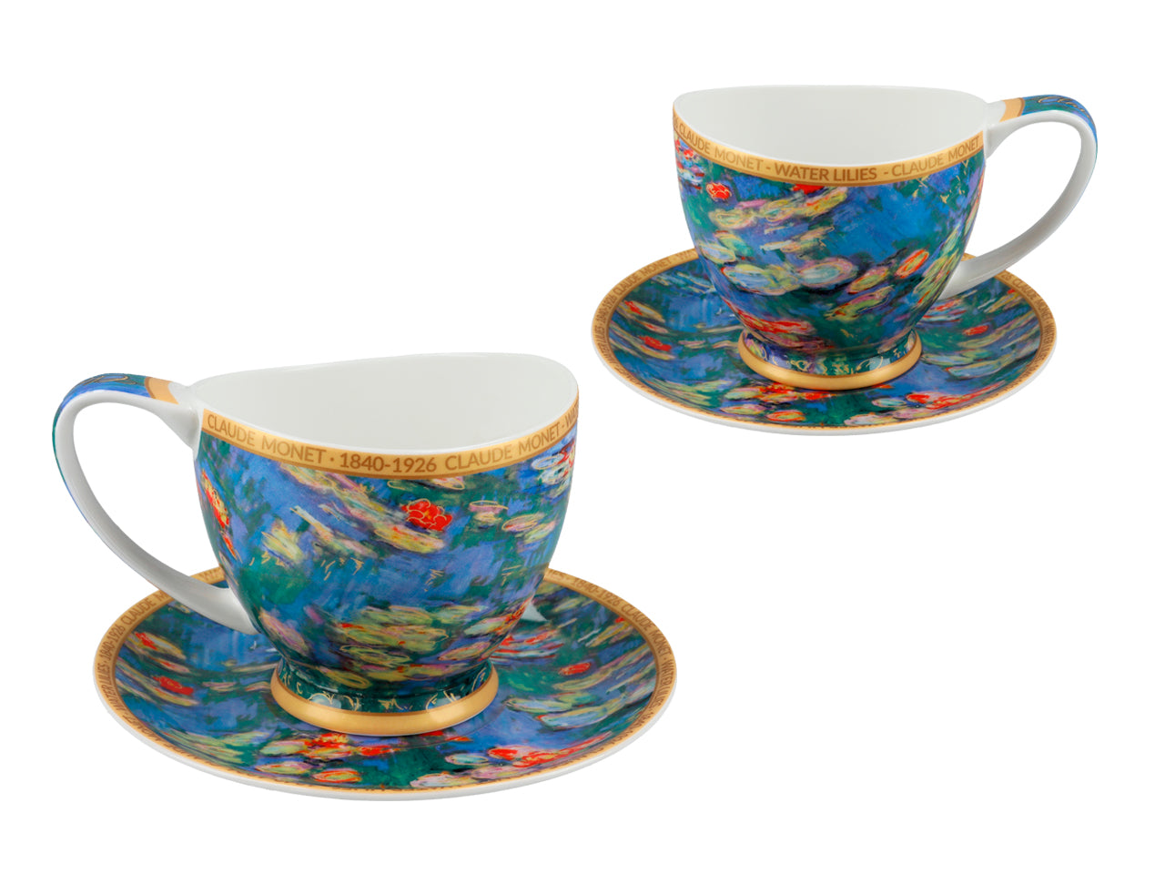 ➔ Tazzina per caffè con piattino- Vanessa - Claude Monet, Gigli d'acqua - Carmani