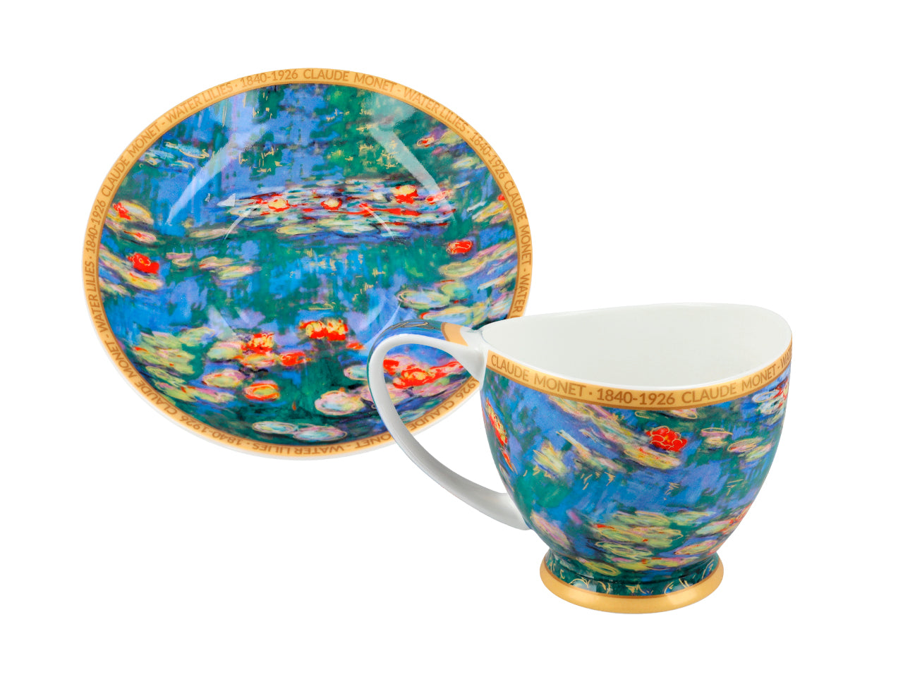 ➔ Tazzina per caffè con piattino- Vanessa - Claude Monet, Gigli d'acqua - Carmani