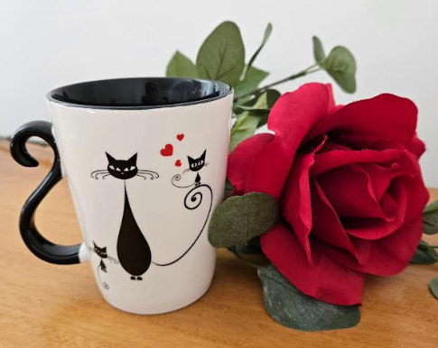 ➔ Tazza Miau Veroni, Tre gatti - Tisane - Porcellana