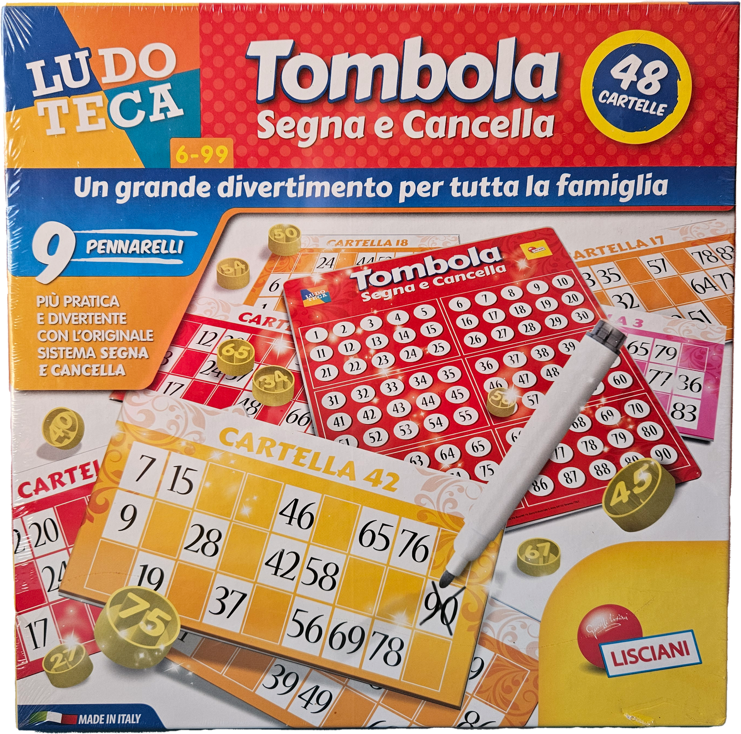 ➔ Gioco da tavolo - Tombola Segna e cancella - Lisciani